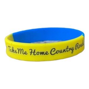 3 Pack Adult Silicone Wristbands- “Take Me Home Country Roads- West Virginia”